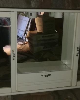 Specchio bagno doppia anta e cassetto