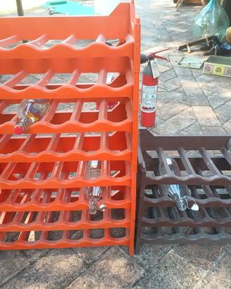 Porta bottiglie in plastica, 12 ripiani