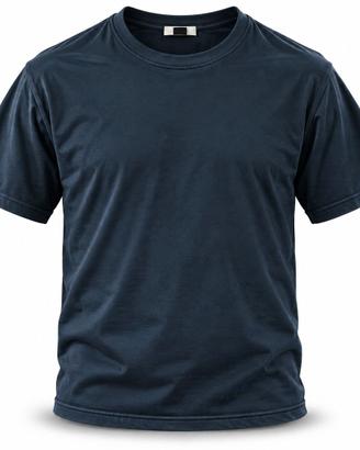 T-Shirt Uomo Bershka Girocollo Blu Petrolio Melang