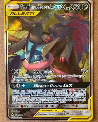 Carta Pokémon Greninja e Zoroark GX 201/214 - ITA