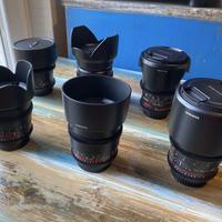 kit obbiettivi samyang cine  -  attacco canon