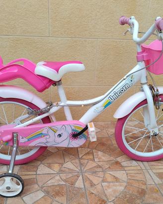 Bicicletta bike unicorno bambine