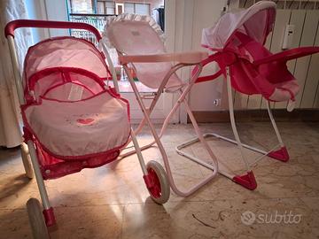 Carrozzina e Passeggino per Bambole 8 in 1