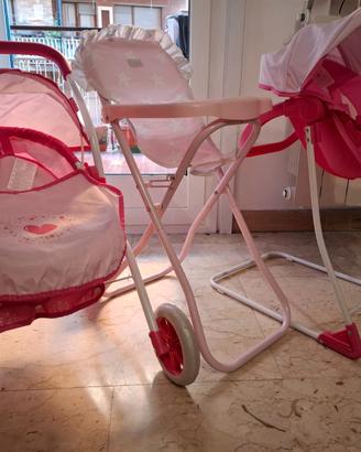 Carrozzina e Passeggino per Bambole 8 in 1