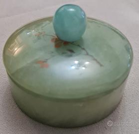 Portagioie in alabastro verde