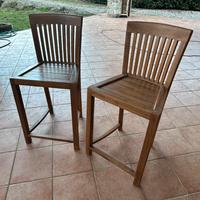 Coppia sgabelli legno