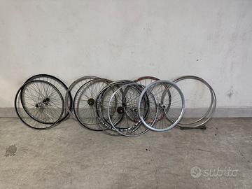Lotto ruote e cerchi bici da corsa vintage