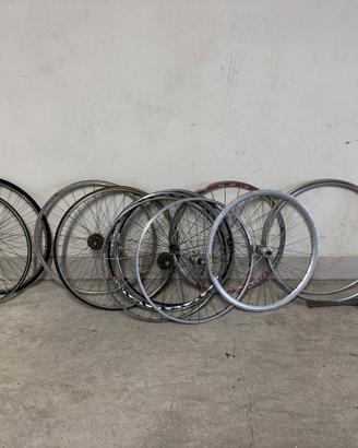 Lotto ruote e cerchi bici da corsa vintage