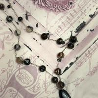 Collana nera pietre dure