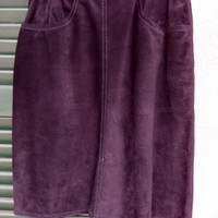 Gonna camoscio/crosta marrone