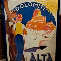 manifesto pubblicitario alta badia tirolo Lorenz