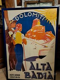 manifesto pubblicitario alta badia tirolo Lorenz