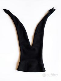 Cappello nero in pile sport vintage invernale