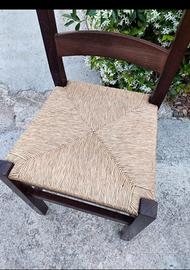 Sedia in legno e seduta con paglia Bar, Pizzerie