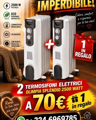 2 Termosifoni elettrico  olimpia splendid  