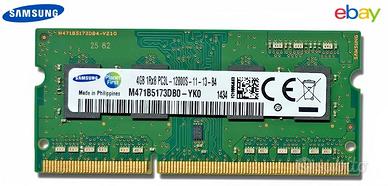 RAM 4GB DDR3 1600MHz 12800 1.35V SODIMM