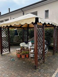Gazebo legno massello 3x3 con copertura