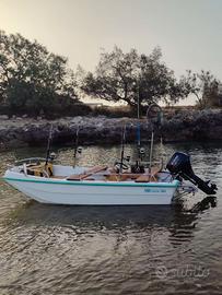 Barca CE,motore 20cv iniezione,carrello omologato.