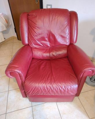 poltrona relax pelle
