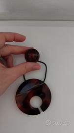 elastico per capelli marrone