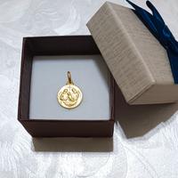medaglia Angeli con bambino oro 18 Kt