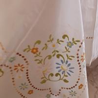  grande tovaglia ricamata vintage 