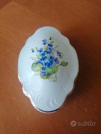 Scatola portagioie cofanetto in porcellana Limoges