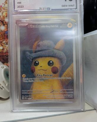carta Pokemon Pikachu with Gray felt hat Van Gogh