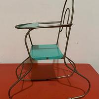 Sediolone per bambole in metallo vintage