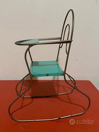 Sediolone per bambole in metallo vintage