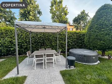 GAZEBO ELEGANTE IN FERRO CON COPERTURA