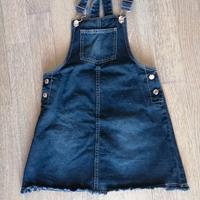 Gonna saloppette in jeans nero Original Marines 