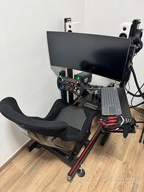 Postazione TrakRacer, stand monitor e sedile