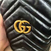 Borsa a secchiello nera Gucci classica