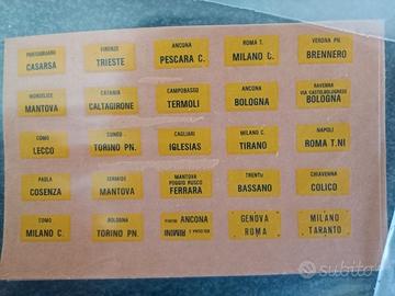 Lotto di varie tabelle percorrenza FS  - 1/87 HO