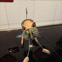 gatto artigianale in legno