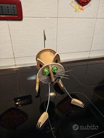 gatto artigianale in legno