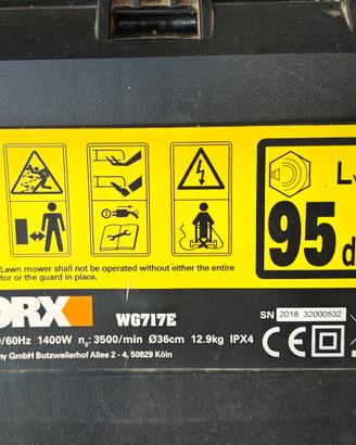 Rasaerba elettrico orig. Worx unico proprietario 