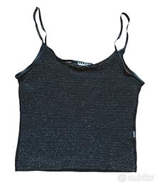 Top nero brillante. Vajolet. Taglia S