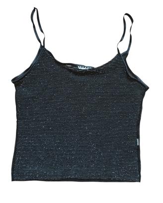 Top nero brillante. Vajolet. Taglia S