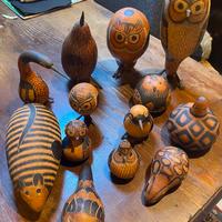 Collezione animali in zucca peruviani