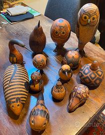 Collezione animali in zucca peruviani