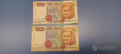 REP. ITALIANA BANCONOTE LIRE 1000 MONTESSORI