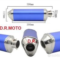 scarico UNIVERSALE SCOOTER triangolare blu 39 cm