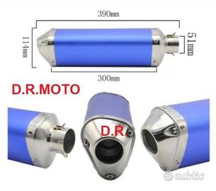 scarico UNIVERSALE SCOOTER triangolare blu 39 cm