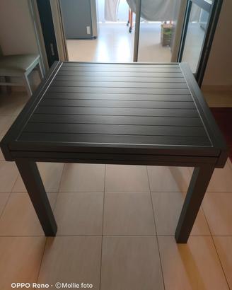 tavolo e 4 sedie in alluminio