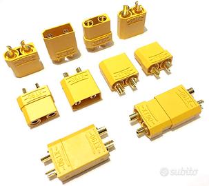 5 Paia Connettori XT90 Maschio/Femmina Placcati RC