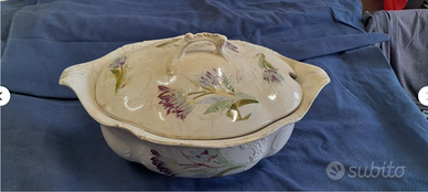 zuppiera florio liberty palermo in ceramica bianca