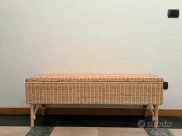 Panca con contenitore rattan IKEA