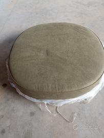 Puff verde alcantara